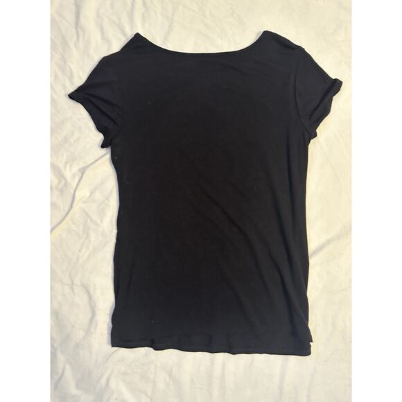 Ava James Heart Graphic Tee – Black PM – Love Print Shirt – Soft Casual Top - Picture 2 of 6